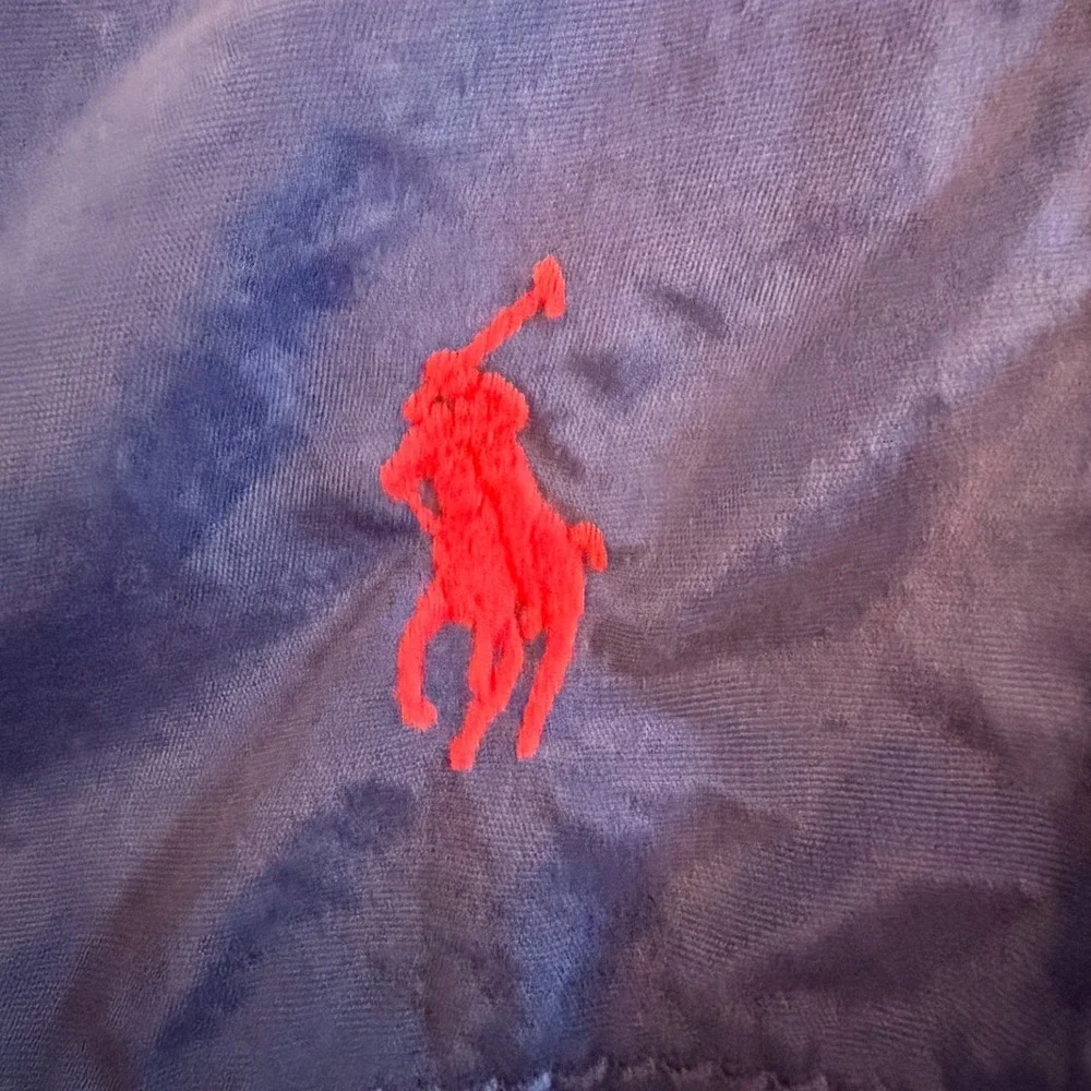 Polo Ralph Lauren Mens Navy Blue‎ Swim Trunks Red Pony Logo Mesh Lined Large